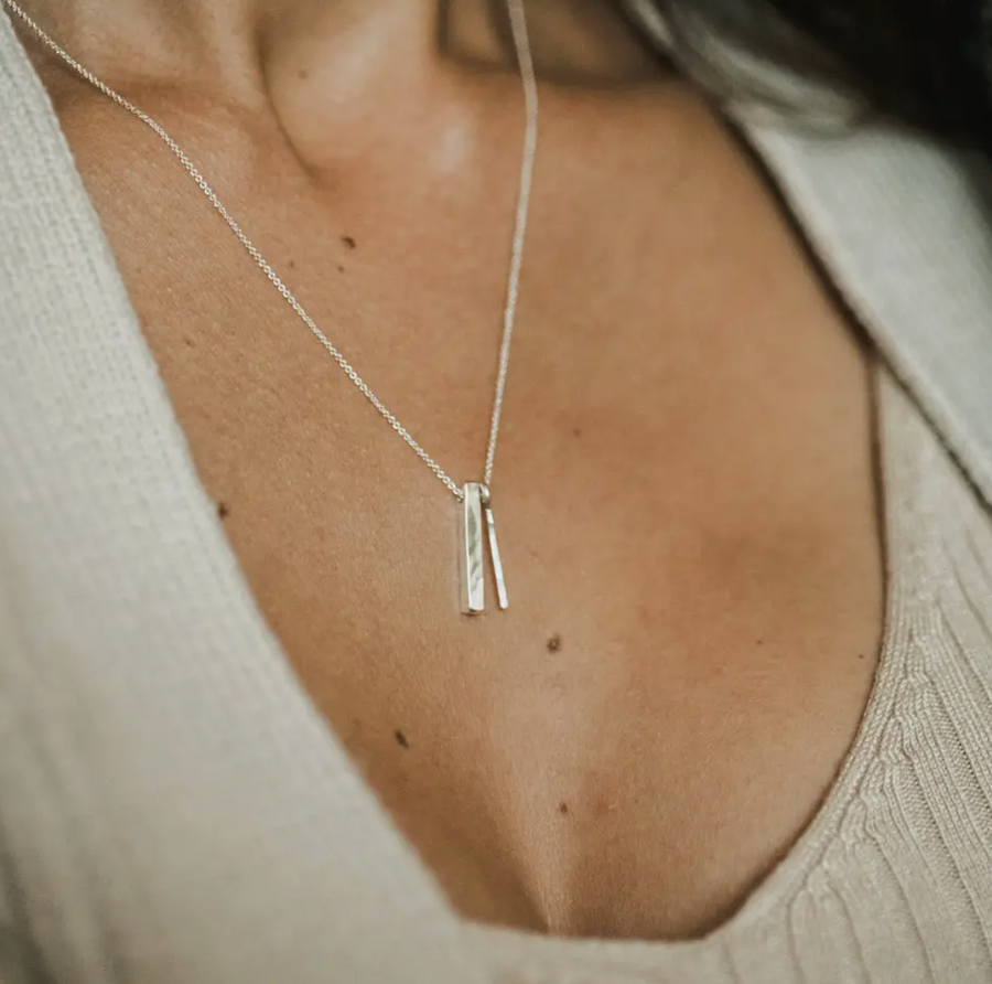 Through Thick &amp; Thin Necklace - Sterling Silver &amp; 14k Gold Fill