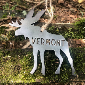 Rustic Steel Ornaments - Vermont Moose