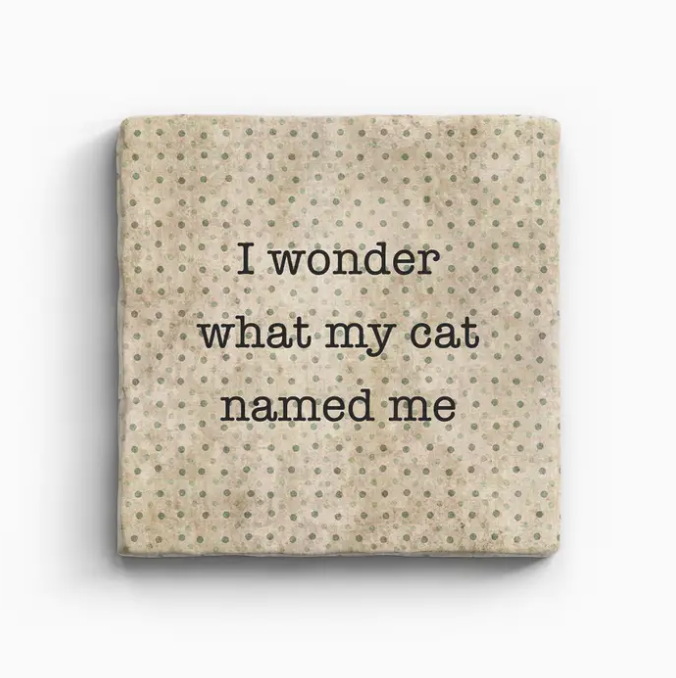 Cat Name Me Coaster