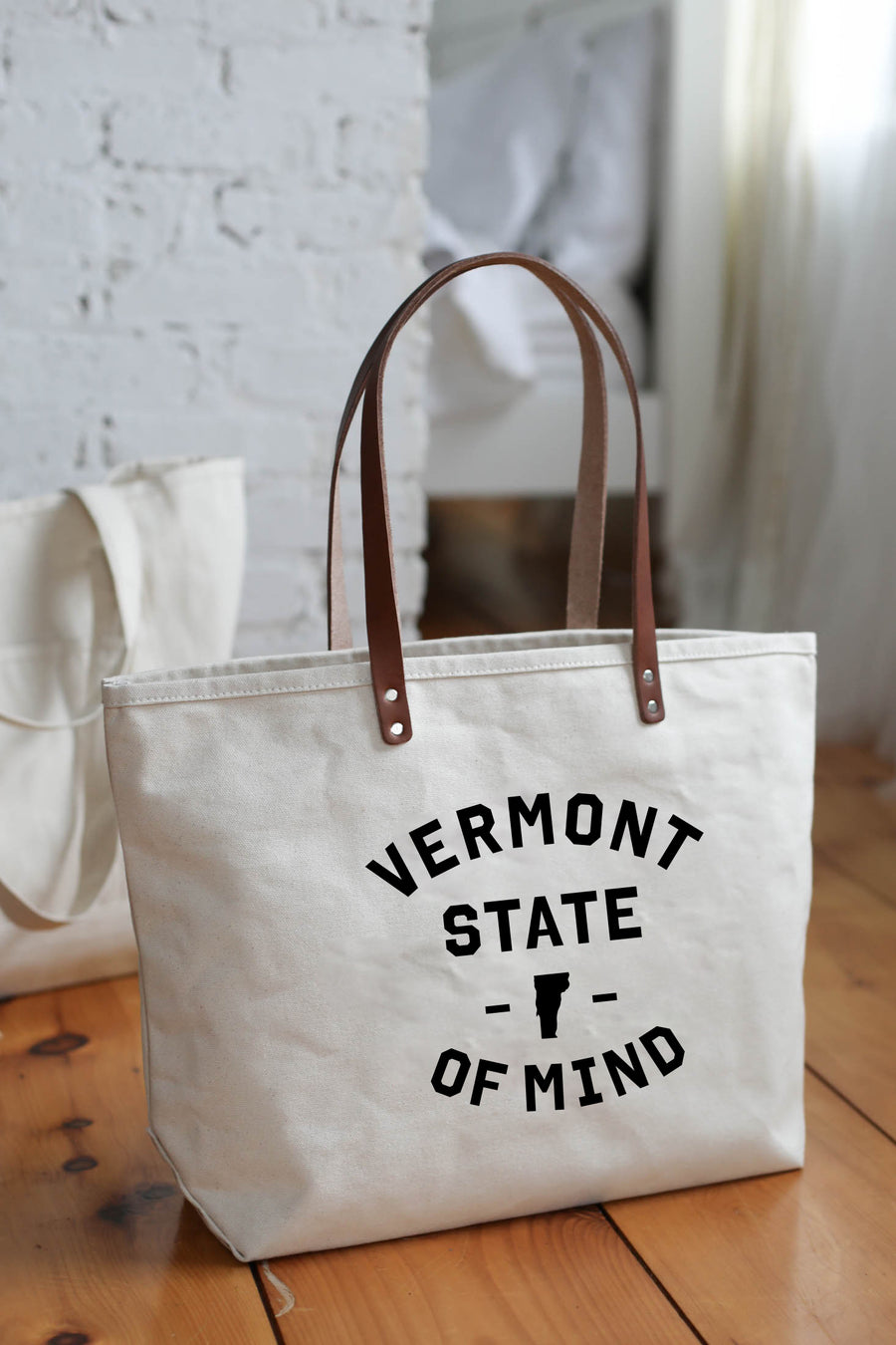 Common Deer Vermont State of Mind Canvas Tote