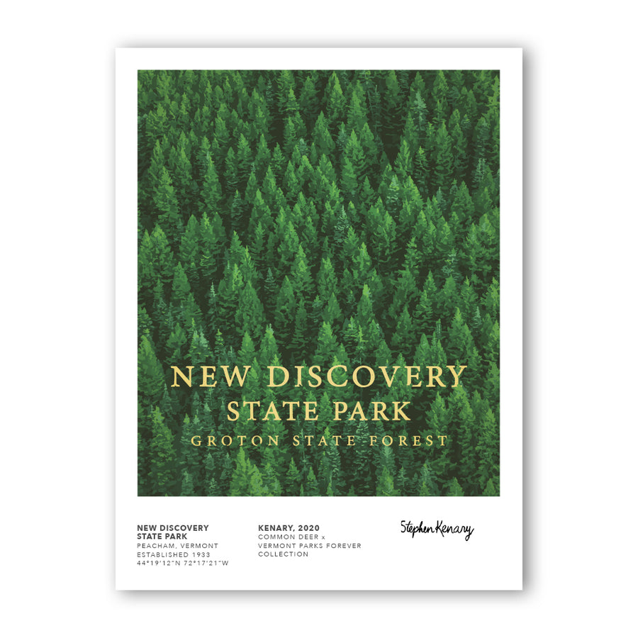 Vermont Parks Collection Print: New Discovery State Park Groton State Forest 12x16