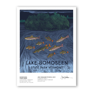 Vermont Parks Collection Print: Lake Bomoseen State Park 12x16
