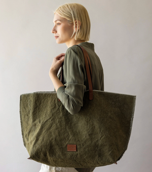 Hana Canvas Boat Bag - Olive