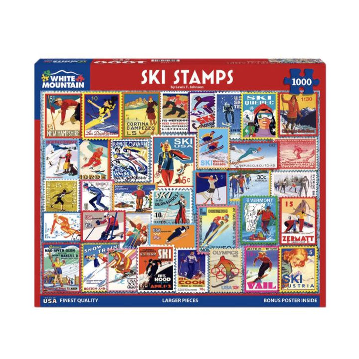 Ski Stamps Puzzle - 1000 Piece