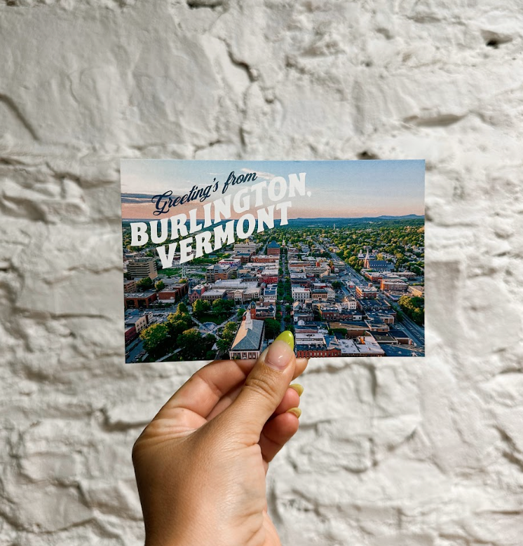 Greetings from Burlington Vermont Sunset Postcard