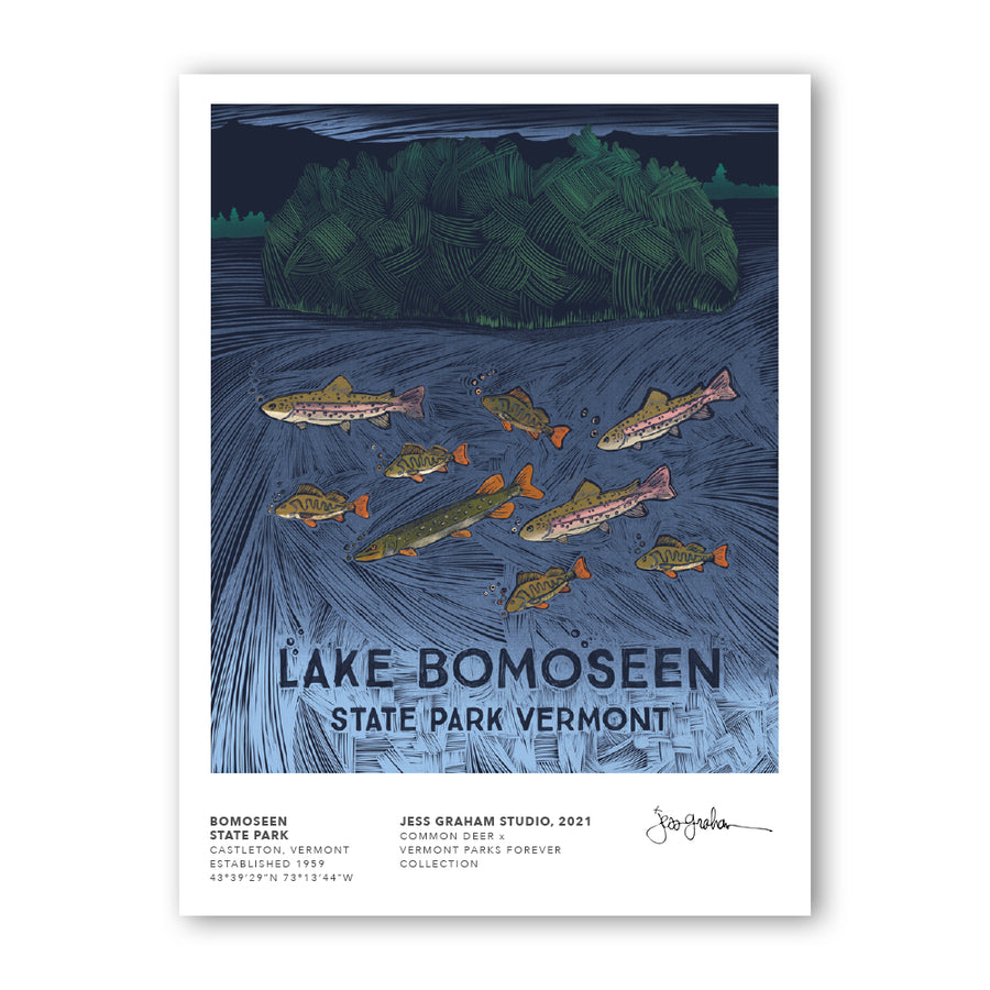 Vermont Parks Collection Print: Lake Bomoseen State Park 12x16