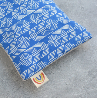 Oversized Lavender Eye Pillow - Scandi Tulips Cobalt Blue