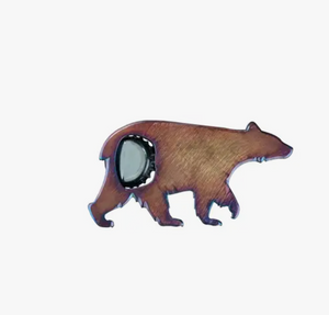 Magnetic Bronze Bottle Opener - Black Bear