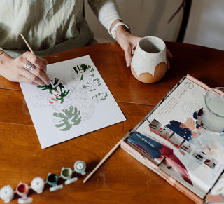 Paint-By-Numbers Kit - Peony Blossoms