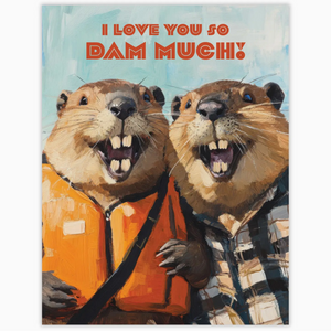 beaver love card - WK1