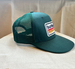 Green Hat with Burlington Rectangle Patch
