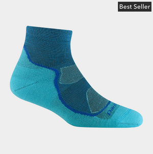 Darn Tough Women's Light Hiker Quarter Lightweight Hiking Sock - Cascade 1987