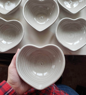 Laura White Pottery Heart Bowl