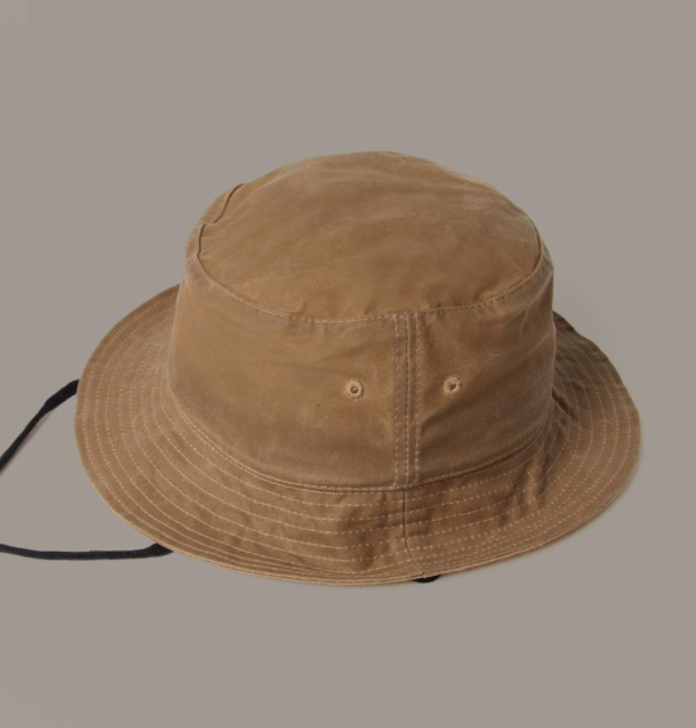 Waxed Canvas Bucket Hat Field Tan L XL