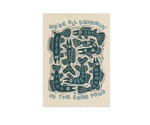 Swimmin in the Same Pond Print 5 x 7