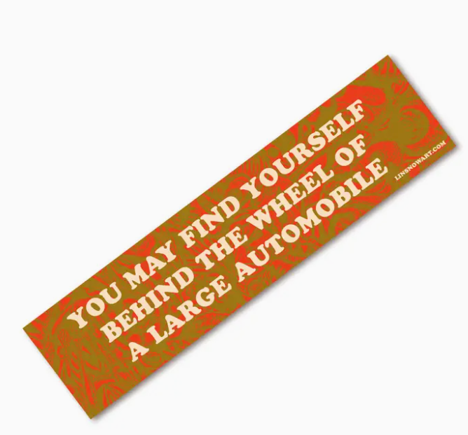 Large Automobile Bumper Sticker