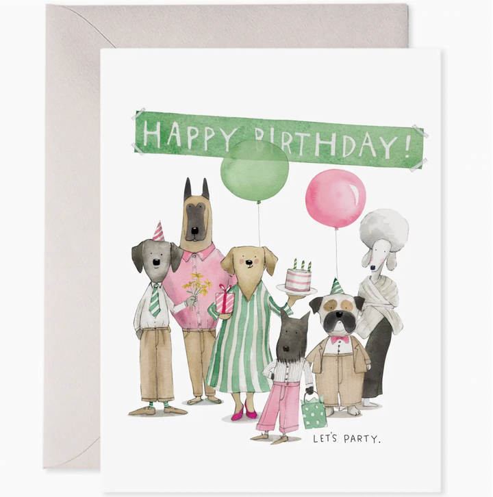 dog party card - EF5