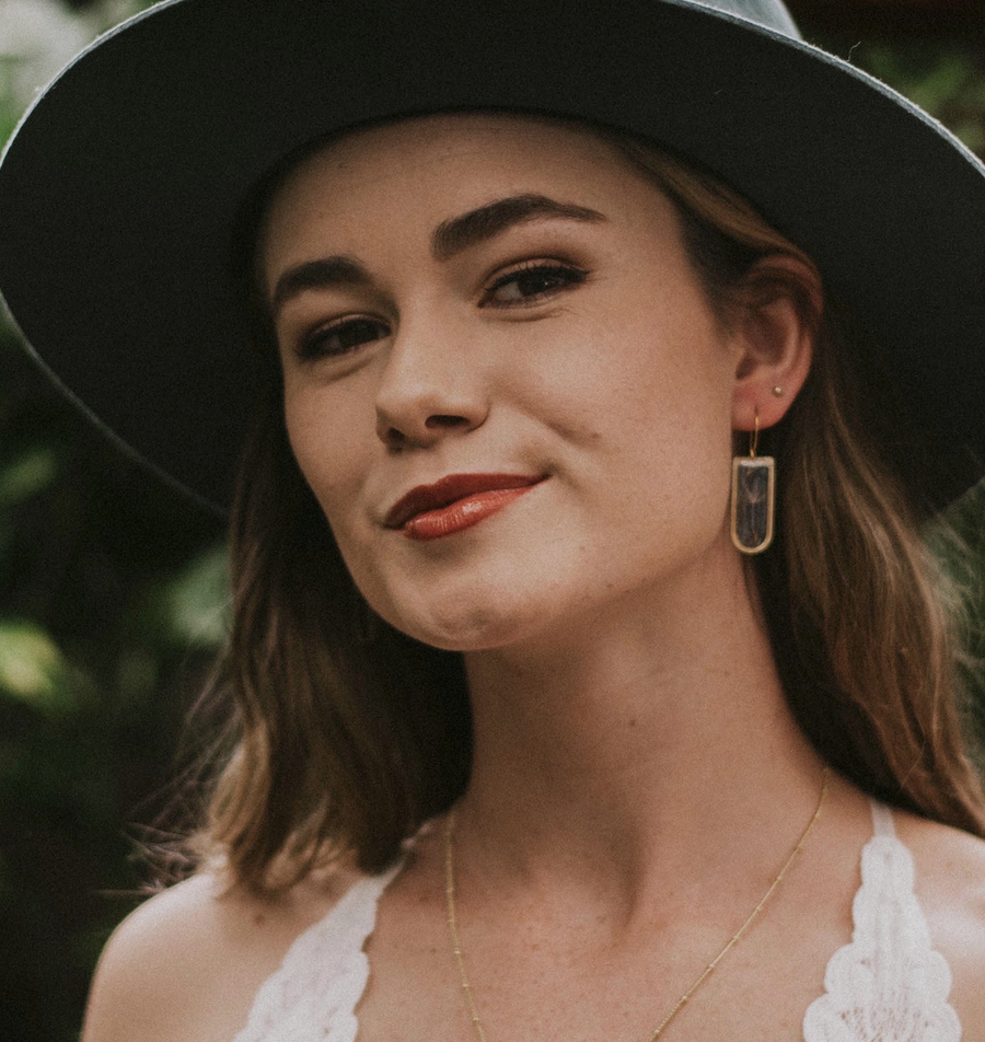 Botanical Cathedral Earrings - Dandelion Seed