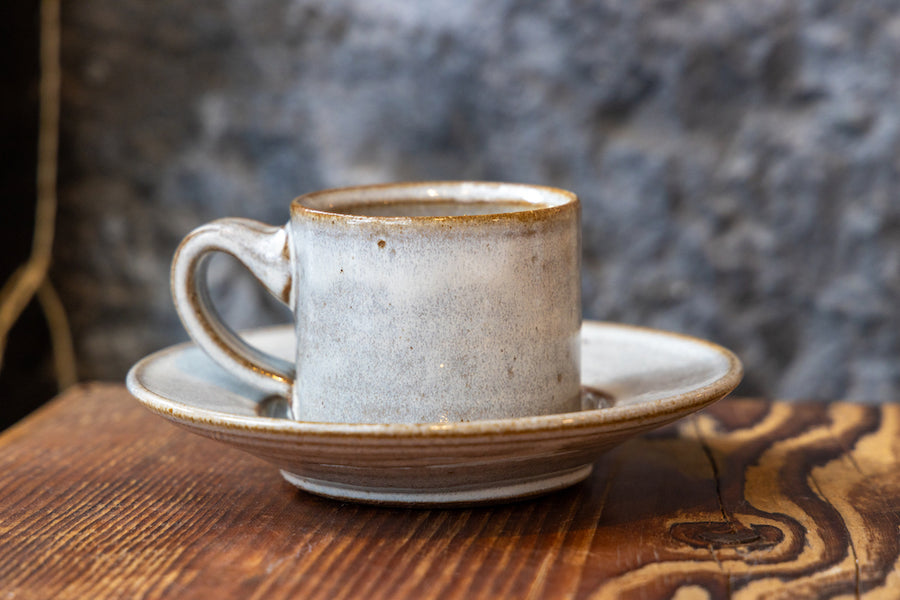 Vermont-Made Espresso Cup &amp; Saucer Set White