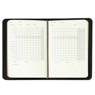 Full Grain Leather Refillable Golf Log Book