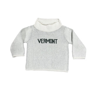 VERMONT Baby Rolltop Sweater - Green on White