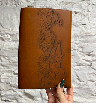 Lake Champlain Etched Leather Journal