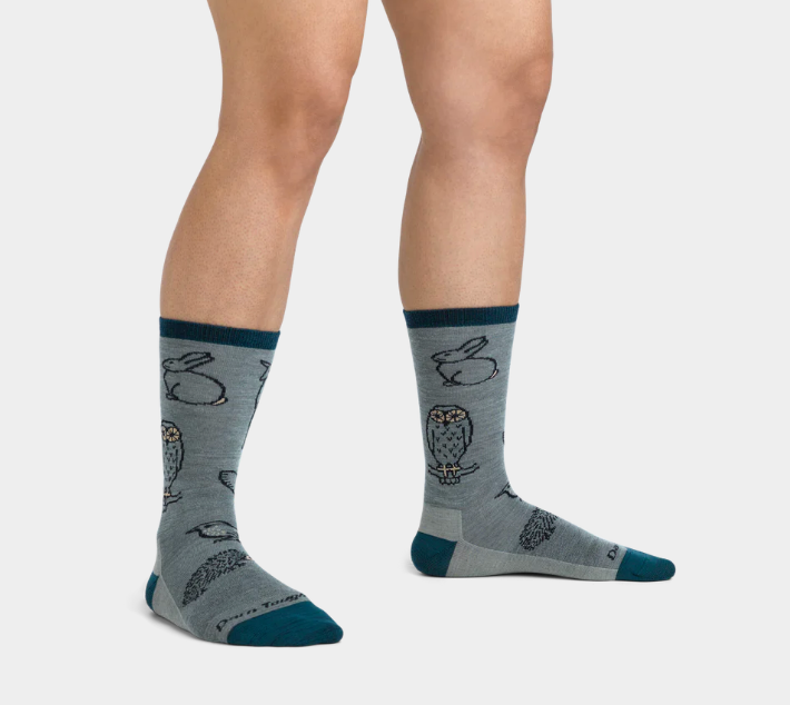 Darn Tough Women's Merino Wool Woodland Creatures Socks - 1678 Seafoam