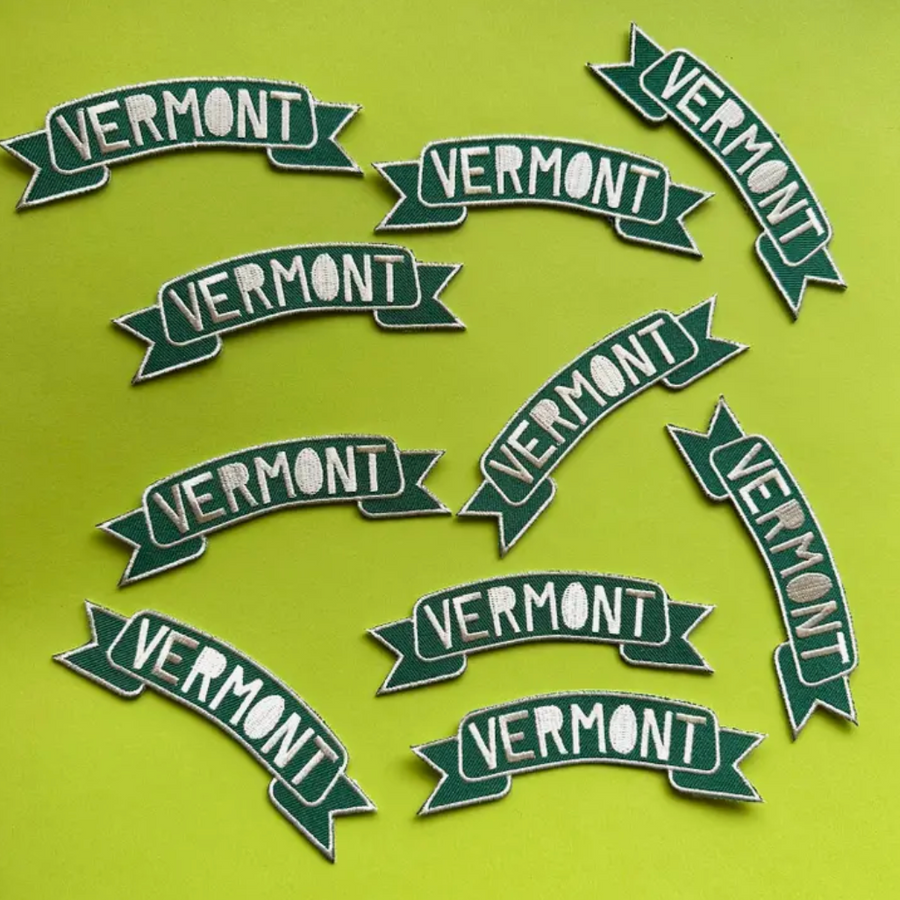 Vermont Banner Iron On Patch