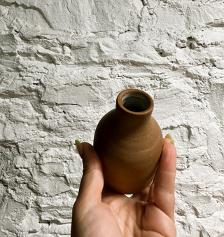 Laura White Pottery Mini Milk Bottle - Bare Clay