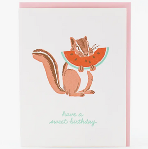 Sweet Chipmunk Birthday Card - SI5