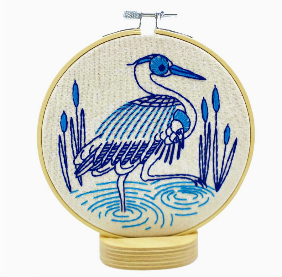 Embroidery Kit - Blue Heron