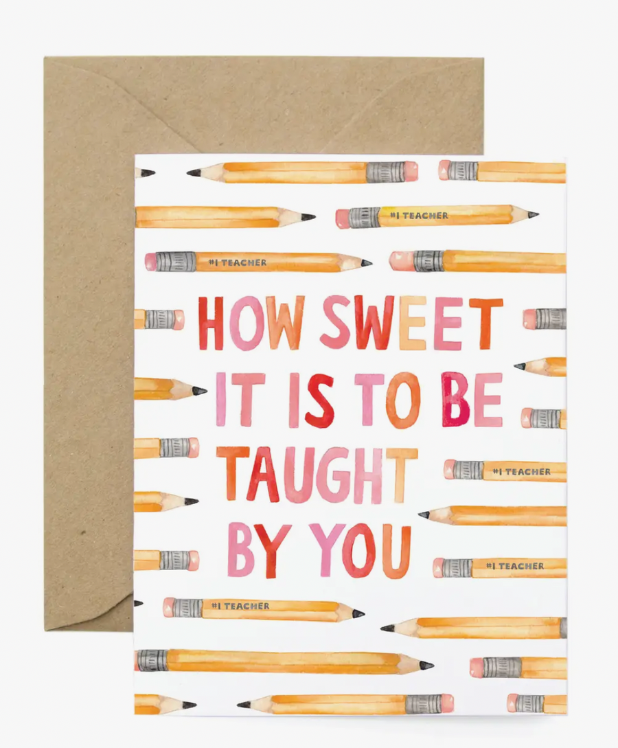 Pencil Teacher Appreciation Card - LS1