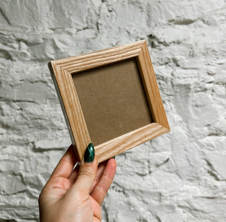 4 x 4 NATURAL Wood Frame glass