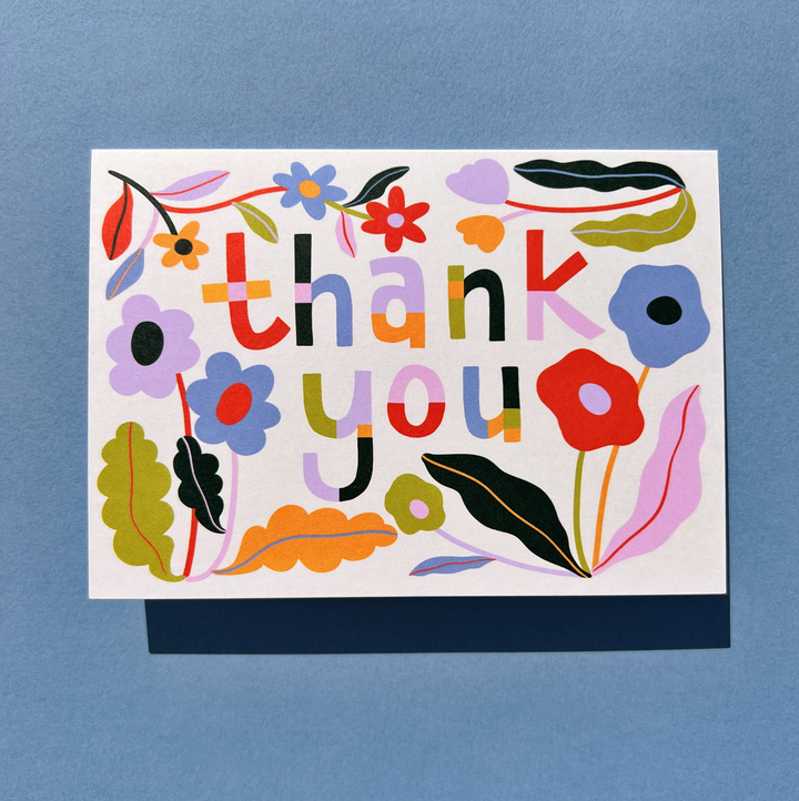 thank you flowers card - AM1