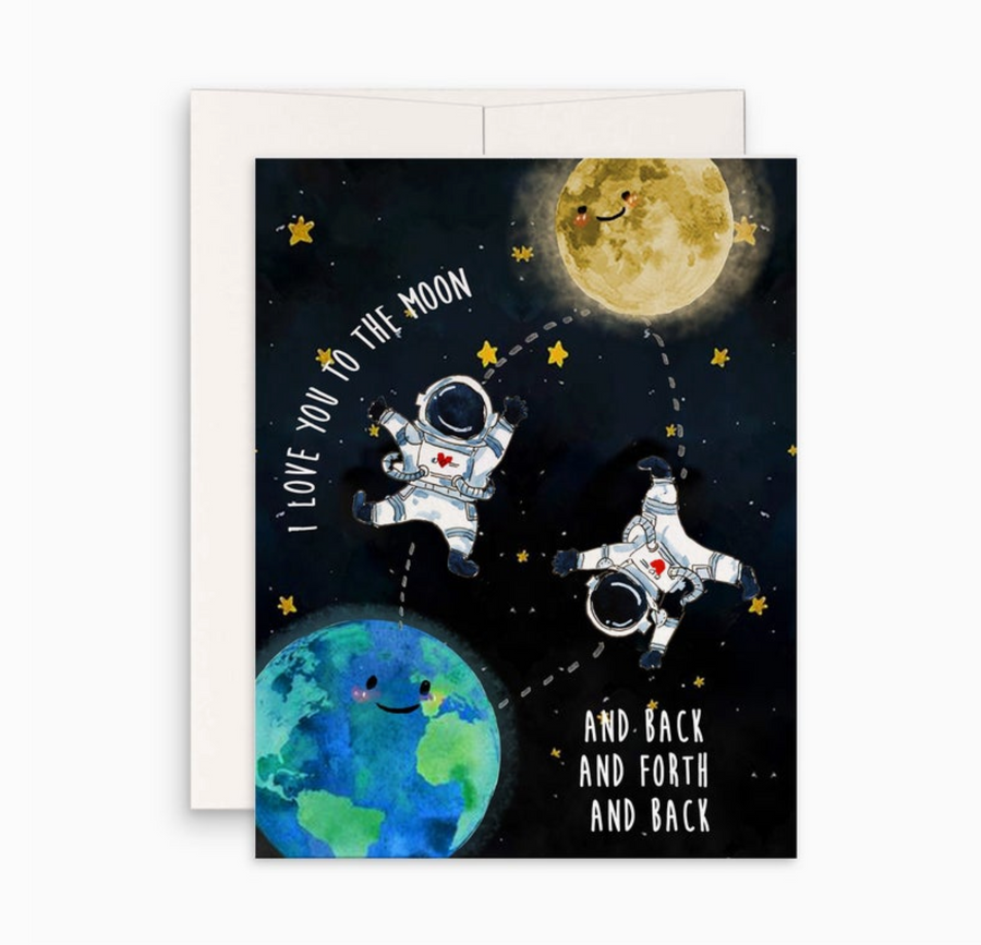 love you to the moon card - LS1