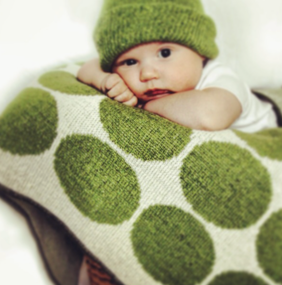 Baby Dots Blanket - Green