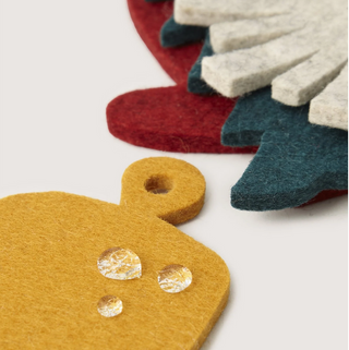 Merino Wool Coaster 4 Pack - Deck the Halls
