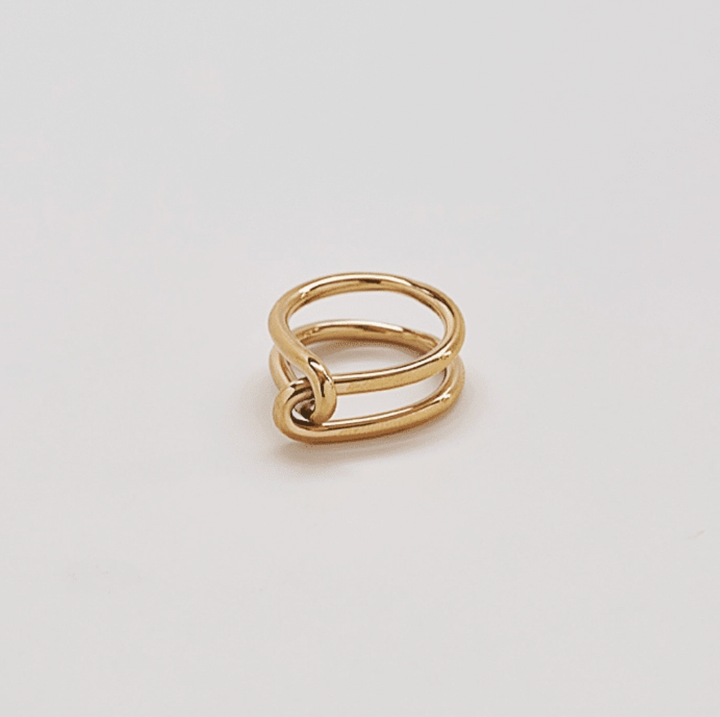 Gold Double Knot Statement Ring