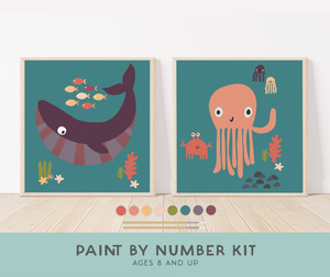 Ocean Animals Paint by Numbers Kit