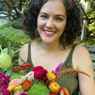 Wildflower Beaded Earrings - Red Buggy