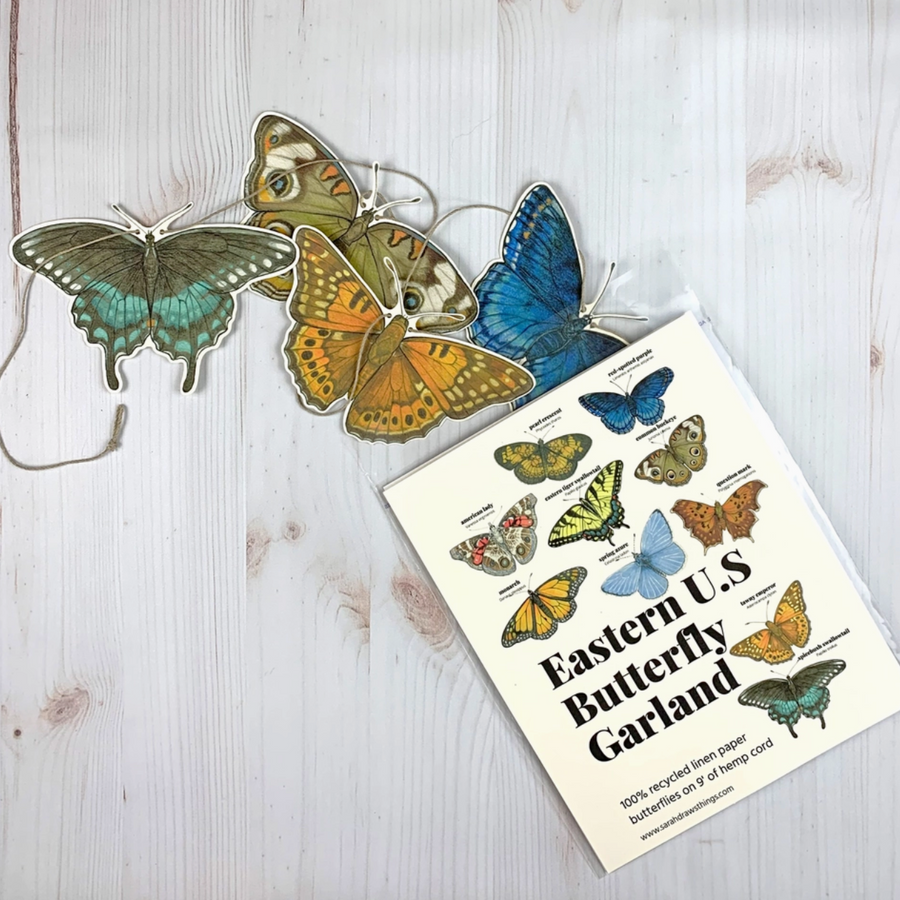 Illustrated Garland - Eastern US Native Butterflies