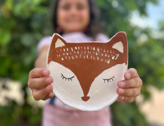 Air Dry Clay Kit Fox Trinket Dish