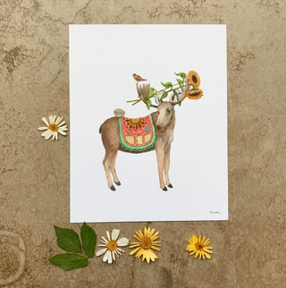 Woodland Garden: Melvin's Sunflowers Print - 8x10