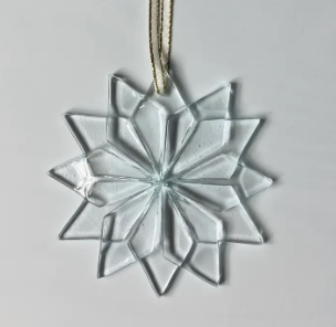 12 Point Glass Star Ornament