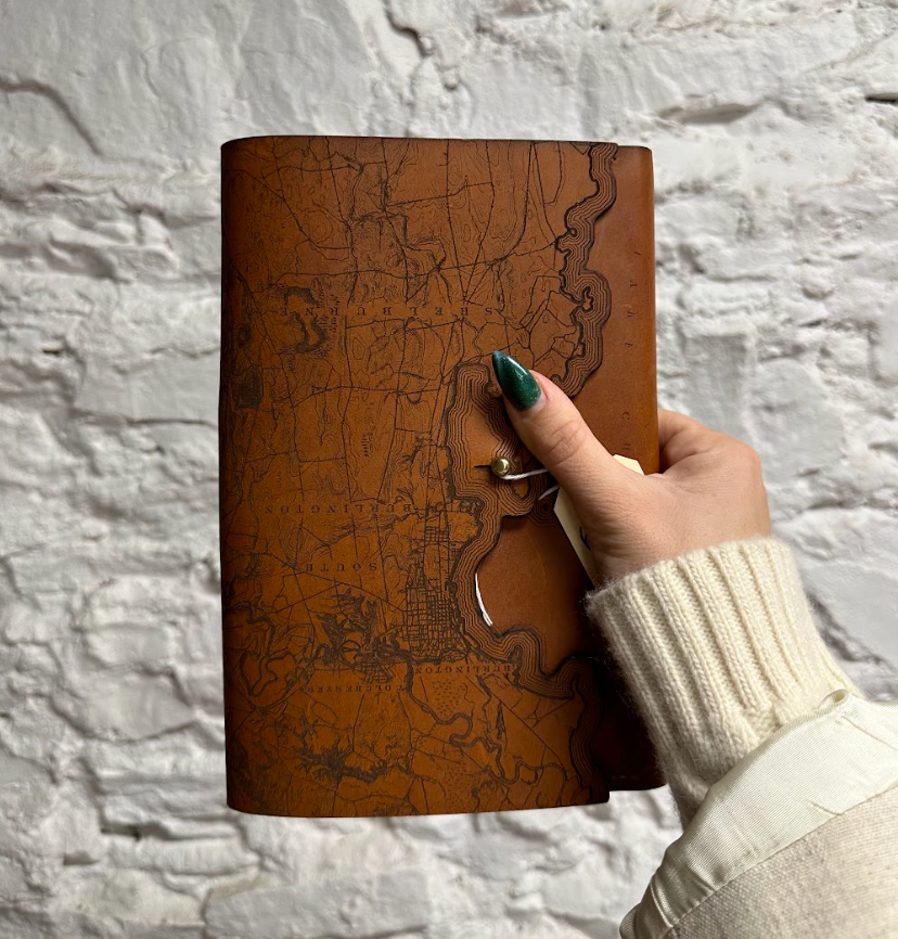 Lake Champlain Etched Leather Journal