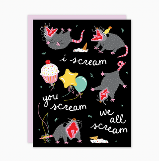 we all scream birthday card - PO5