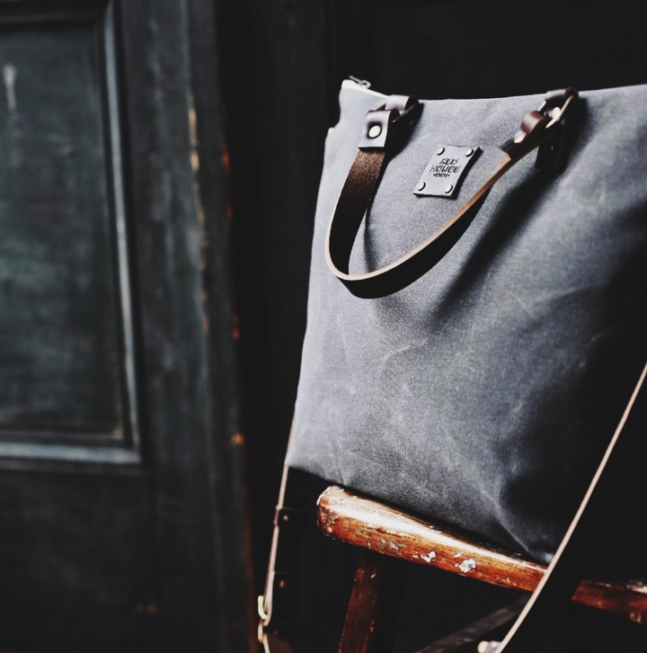 WAXED CANVAS TOTE BAG — RED HOUSE