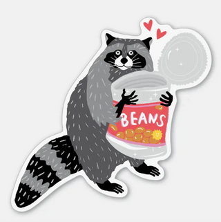 Beans Raccoon Sticker