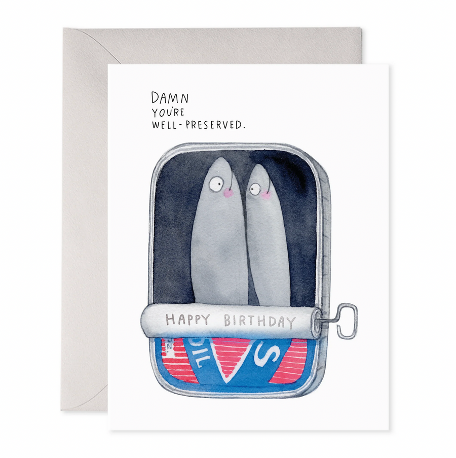 Sardines Birthday Card - EF5