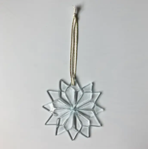 12 Point Glass Star Ornament